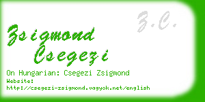 zsigmond csegezi business card